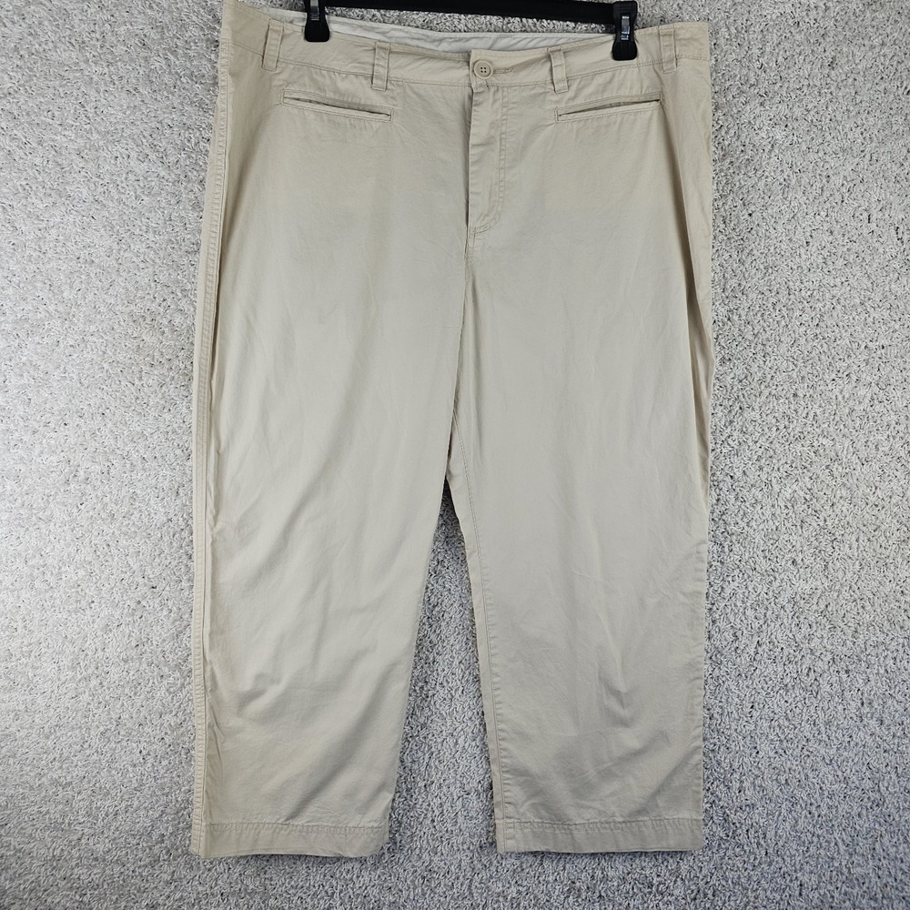 Vintage Gap Pants Women's Khaki Crop Capri Sz 18 40x24 2005 Unique Pockets Baggy